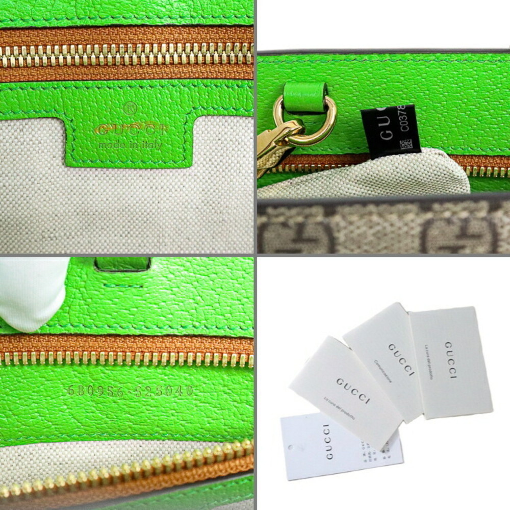 GUCCI Limited Edition GG Supreme Interlocking Tote Bag Leather Brown Multicolor - Picture 10 of 10